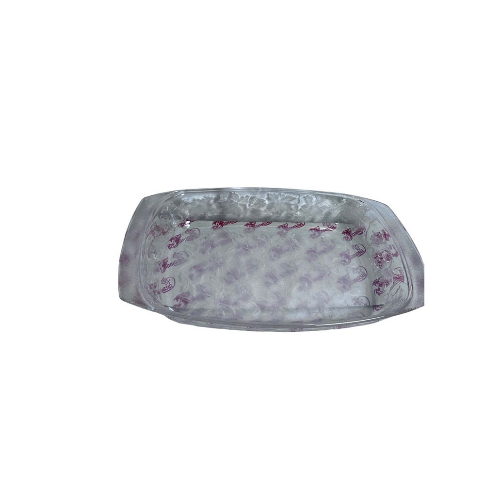 Princess House Fantasia Lasagna Dish 12.5in Clear Crystal Floral Baker 531